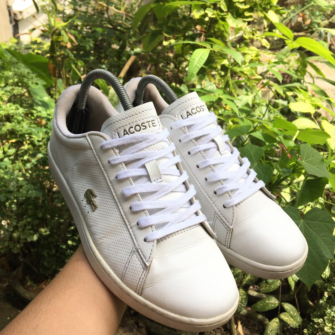 Lacoste nappa leather trainers on sale