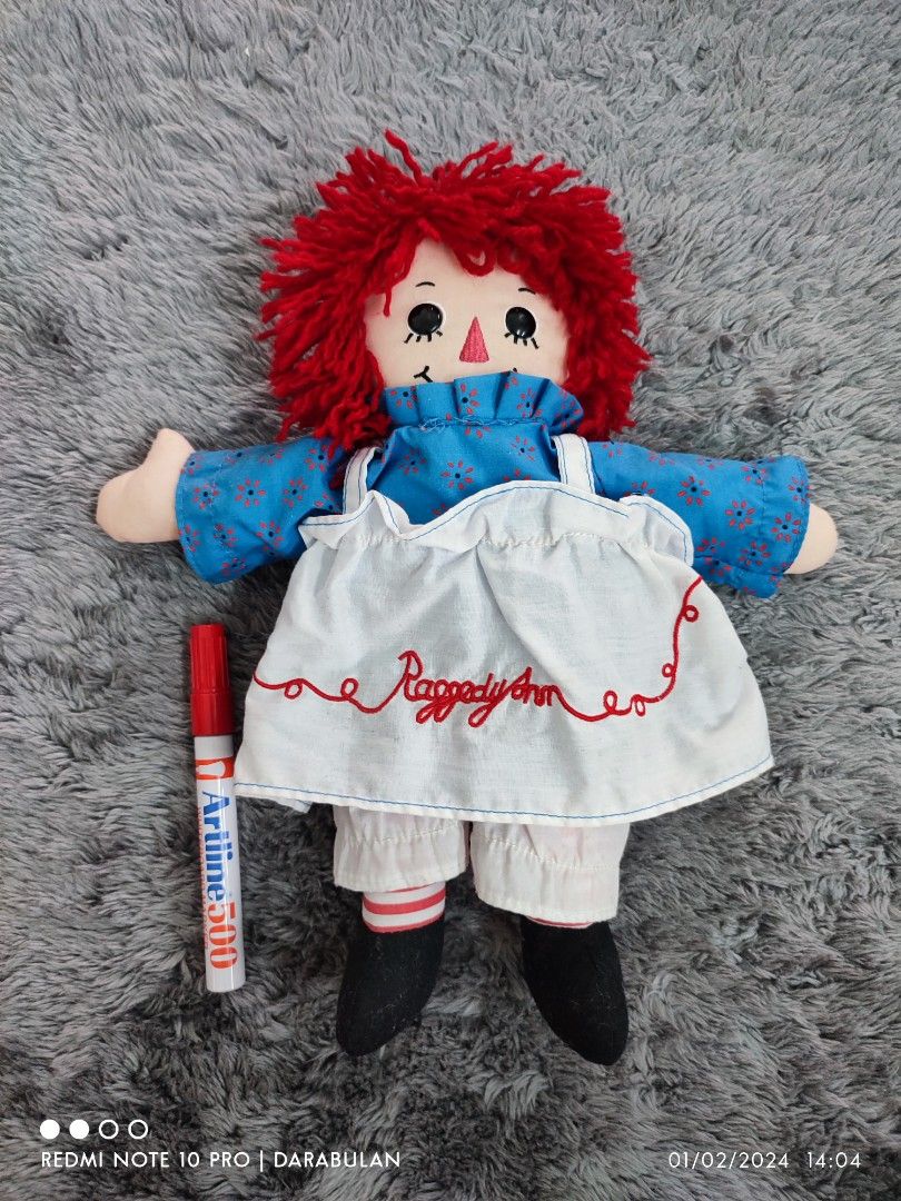 Raggedy Ann Annabelle Ragdoll Cute Soft Toy Plush Plushie Plushy Hobbies Toys Toys Games on Carousell