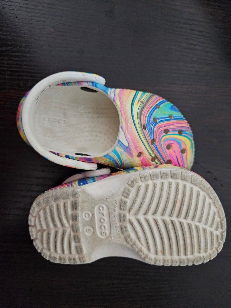 Rainbow crocs C5 Babies Kids Babies Kids Fashion on Carousell