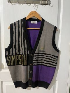 RARE Simpson Knitted Sweater Vest | y2k preppy goth