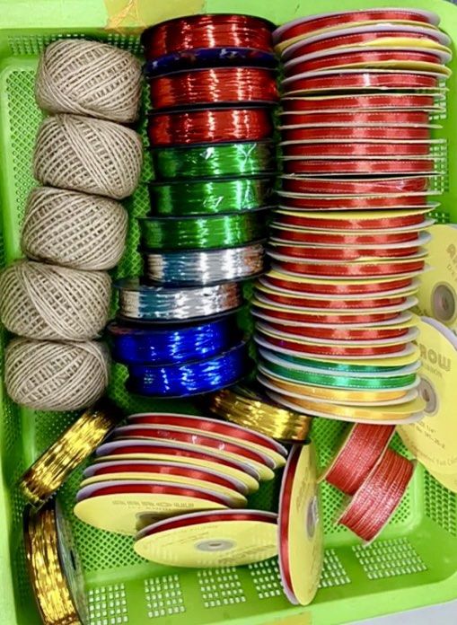Ribbons, Jute Strings, twist wire (per roll) (Category: Craft Supplies & Tools) located in Manila. Submitted by cozzyessentialshopph (Listing ID 1285178748, Image 1). Description: Ribbons silk starts at P30 per roll Ribbons with gold or silver lining P45 per roll Jute String P75 per roll Twist wire (assorted color available) P60 per roll Available here at CO-zzyessential Shop PH (online) 📍 Loc: Ipil Bambang Manila 📍 MOP: GCash, PayMaya, BDO, PN