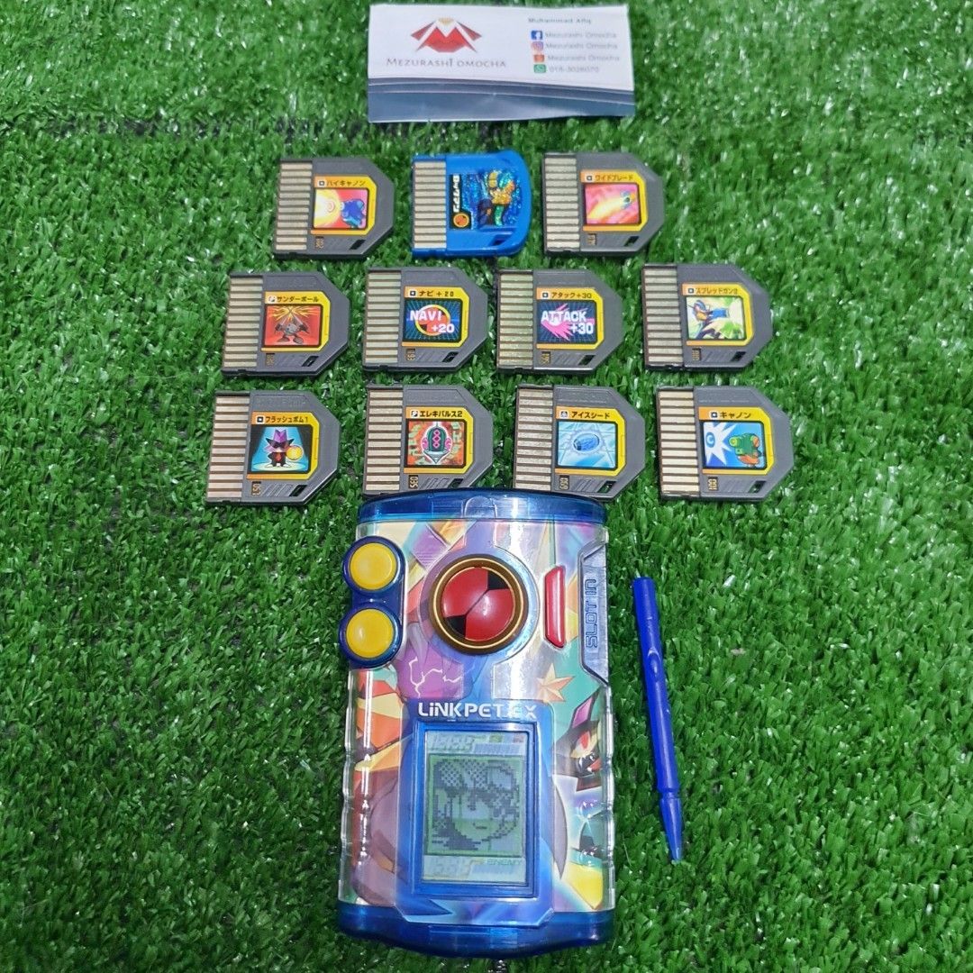 Rockman Link PET_EX - Hikari Netto Version (Transparent Blue) + 1 Navi Chip  + 10 Battle Chips (Takara), Hobbies & Toys, Toys & Games on Carousell