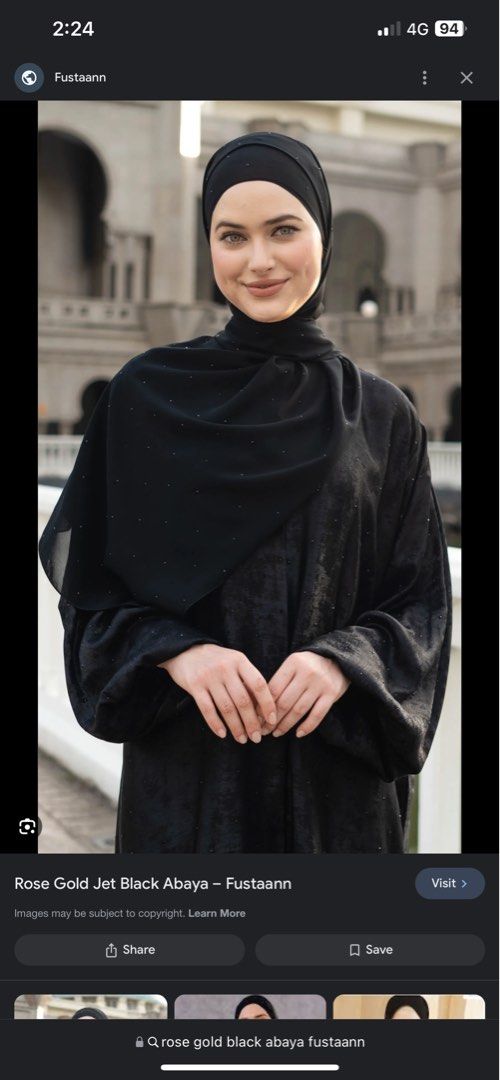 Jet black abaya design online