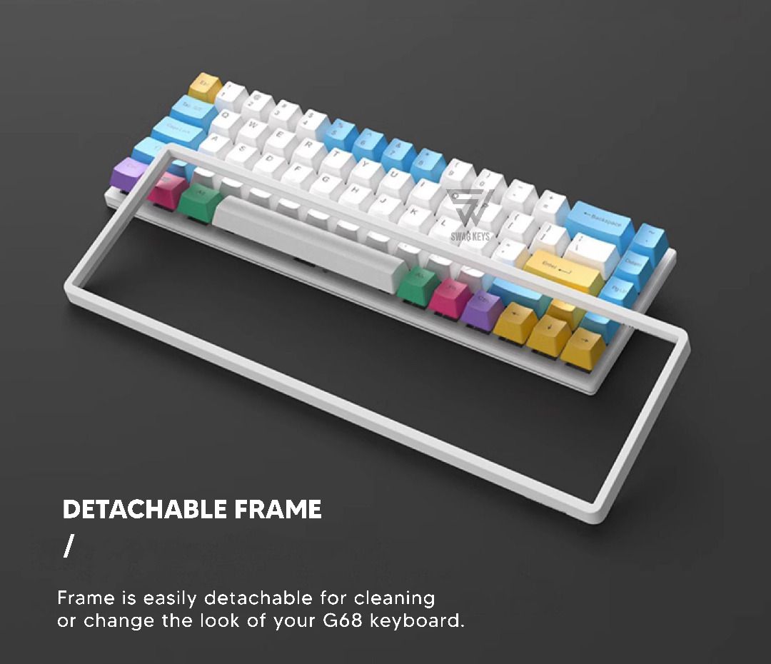 【SG】Royal Kludge G68 - 65% Bluetooth Wireless Wired Mechanical Gaming Keyboard | Tri Mode with 4 Devices | Dynamic RGB Backlit | Hot Swap62863059223811114