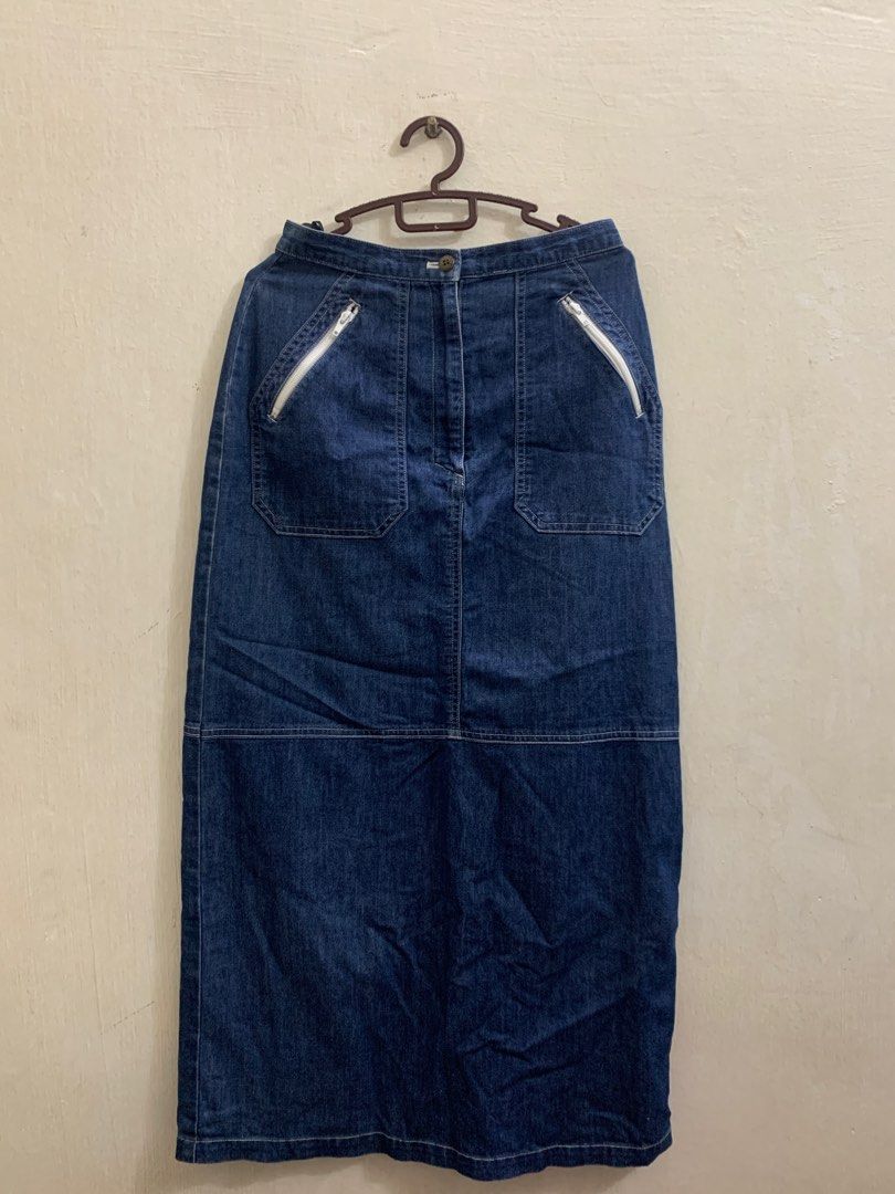Skirt jeans labuh cheap