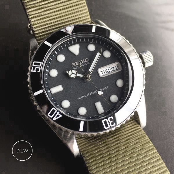 SKX031 SKX033 Seiko Mods Sloped ceramic bezel inserts Sub black vintage red stealth green Mil Spec