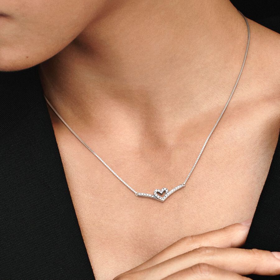 Necklace pandora heart clearance