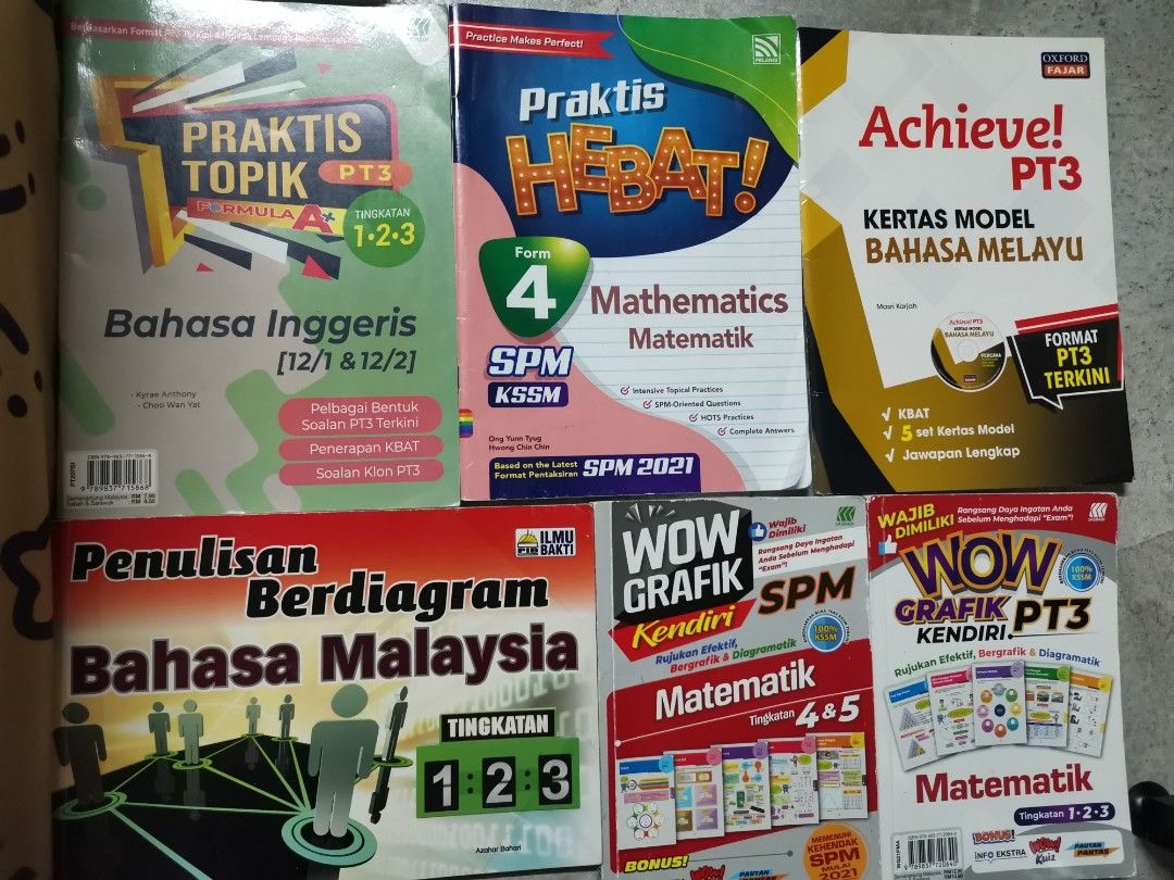 SPM Workbooks bahasa melayu matematik english, Hobbies & Toys, Books ...