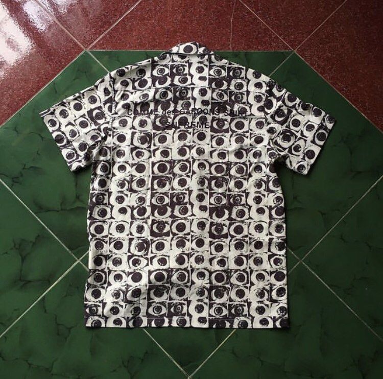 Short Sleeve Supreme Eyes Rayon Shirt Supreme COMME Des GARCONS Eyes
