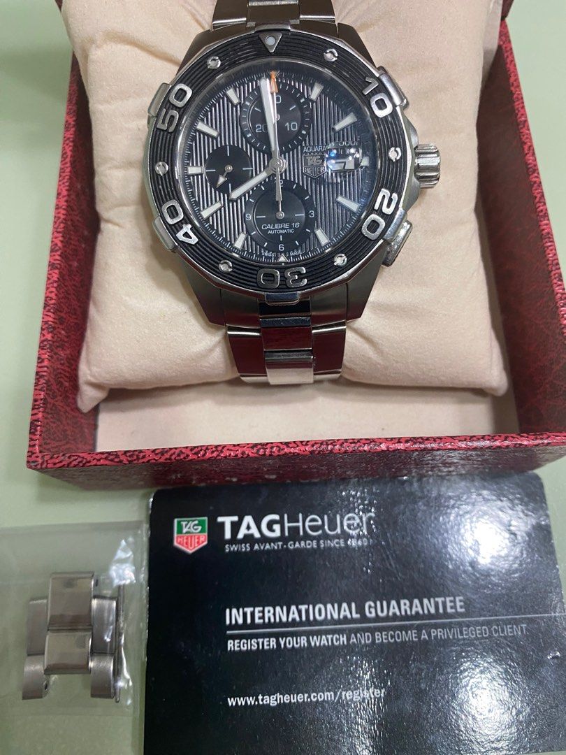 Tag Heuer Aquaracer 500M Calibre 16 Chrono with free original rubber strap