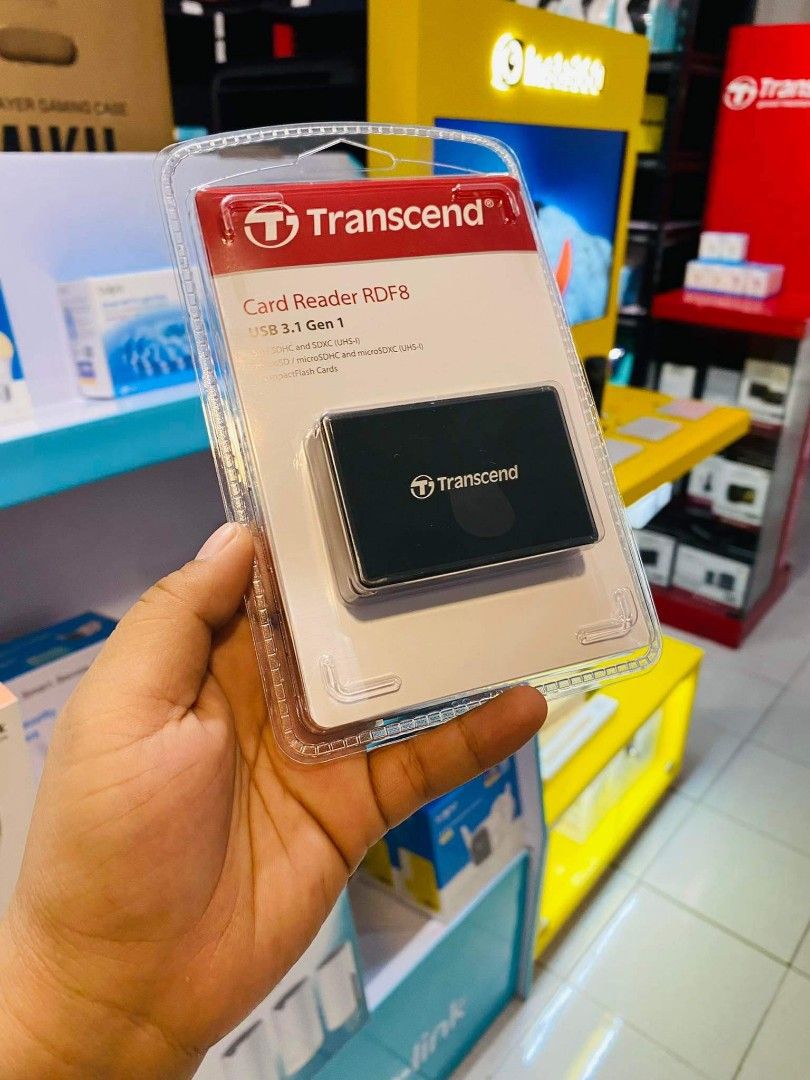 Transcend RDF8 microSD/SD/CF Card Reader USB 3.1 TS-RDF8K2 (Category: Other Accessories) located in Makati City. Submitted by techubstoreandaccessories (Listing ID 1285197696, Image 2). Description: Transcend RDF8 microSD/SD/CF Card Reader USB 3.1 TS-RDF8K2 Ready for Pick-Up / Same Day Delivery Via Lalamove‼️ DETAILS: ✅ Actual Picture Posted. ✅BRAND NEW, SEALED, & ORIGINAL. ✅7 Days Replacement for Factory Defects and 1year Limited Warranty. (Term
