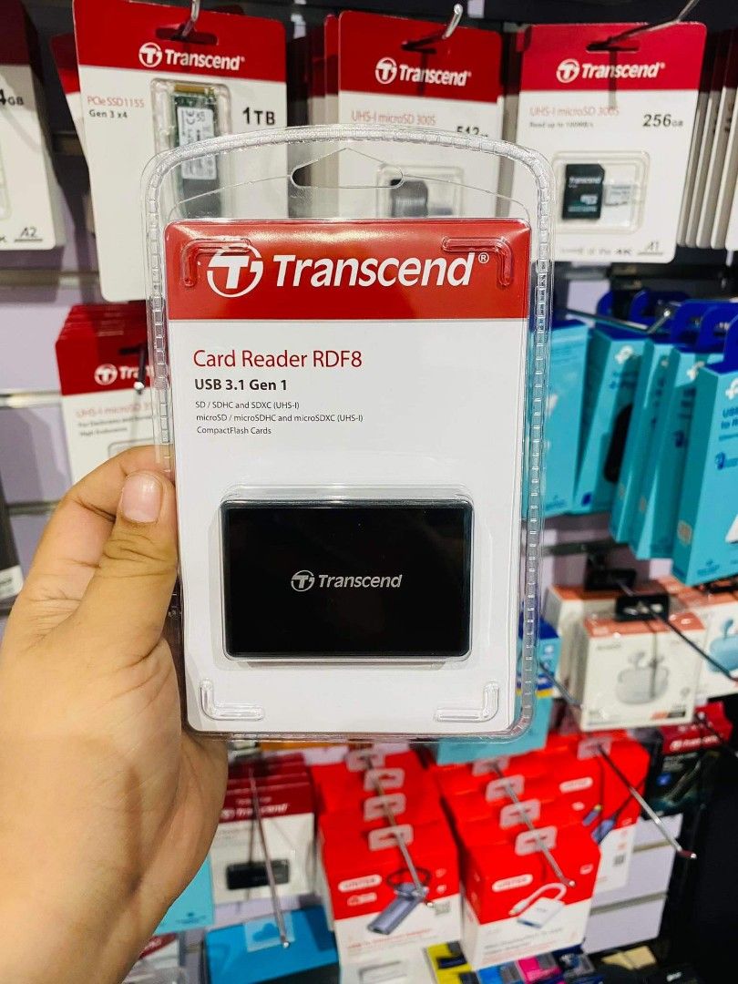 Transcend RDF8 microSD/SD/CF Card Reader USB 3.1 TS-RDF8K2 (Category: Other Accessories) located in Makati City. Submitted by techubstoreandaccessories (Listing ID 1285197696, Image 3). Description: Transcend RDF8 microSD/SD/CF Card Reader USB 3.1 TS-RDF8K2 Ready for Pick-Up / Same Day Delivery Via Lalamove‼️ DETAILS: ✅ Actual Picture Posted. ✅BRAND NEW, SEALED, & ORIGINAL. ✅7 Days Replacement for Factory Defects and 1year Limited Warranty. (Term