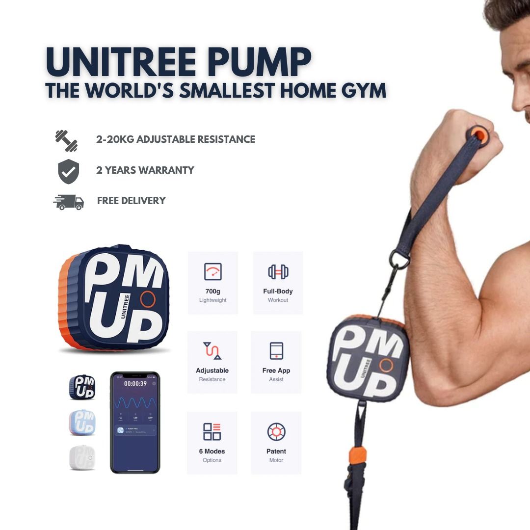 Unitree PUMP The Smallest Smart Home Gym Motor Powered All In One Portable Home Fitness Equipment