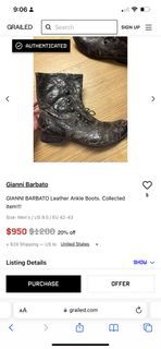 Very rare gianni barbato destroyed leather boots