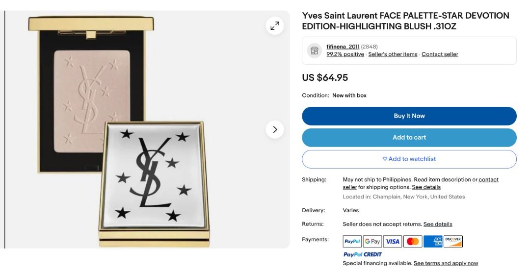 YSL Yves Saint Laurent Face Palette Star Devotion Highlighting Blush Beauty Personal Care Face Makeup on Carousell