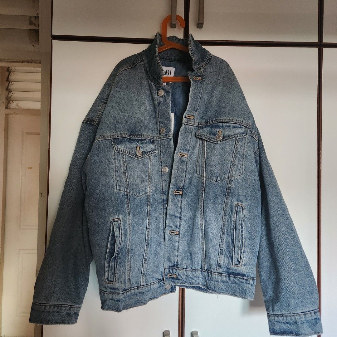oversized denim jacket zara