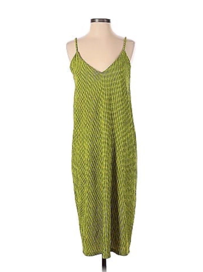 Zara Stripes Green/Yellow Dress, Women's Fashion, Dresses & Sets, Dresses  on Carousell