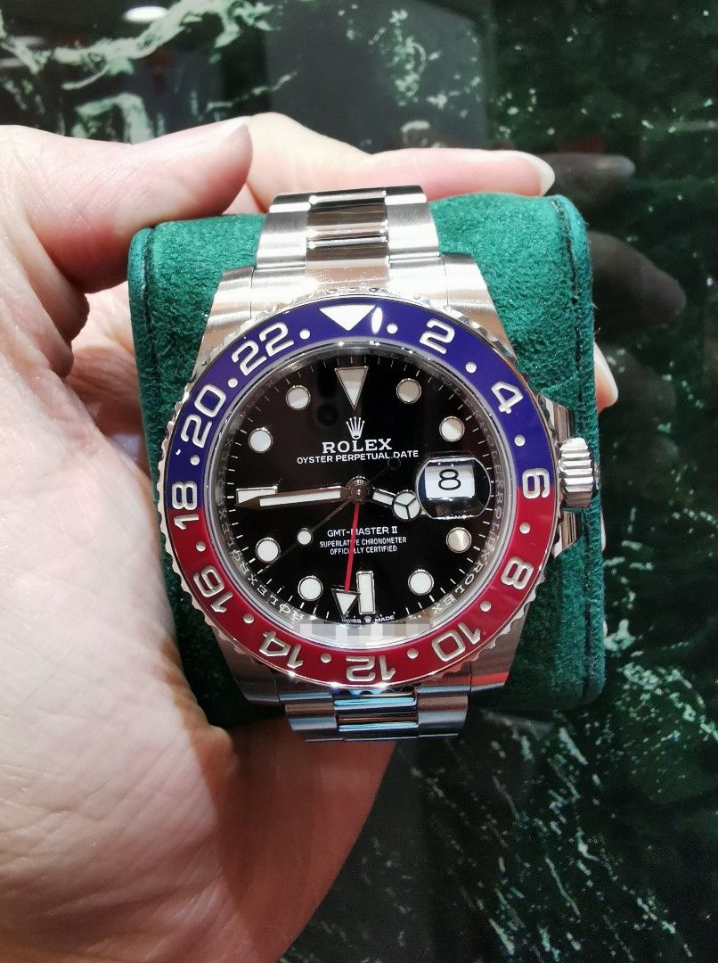 2022 Rolex Gmt master 2 steel ceramic Pepsi oyster 126710blro