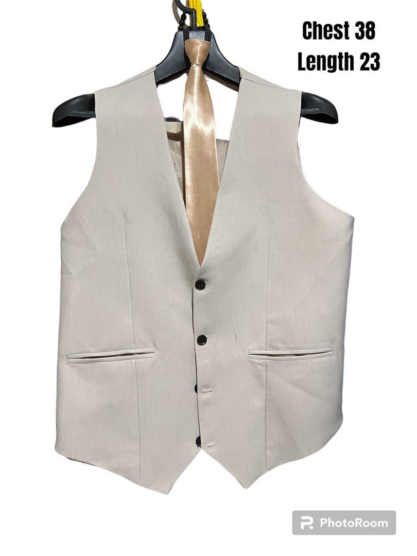 3 in 1 Groom Suit (Category: Vests) located in Taguig. Submitted by zophia22 (Listing ID 1285443288, Image 2). Description: Blazer used for 2hrs only Vest and pants are both brandnew No issue. No issue. No issue In pristine condition With a lot of freebies if you will buy it as package Bride’s gown 4 infinity gown in rustic color 1 mother dress 2 bearer polo with suspender PM for interested.