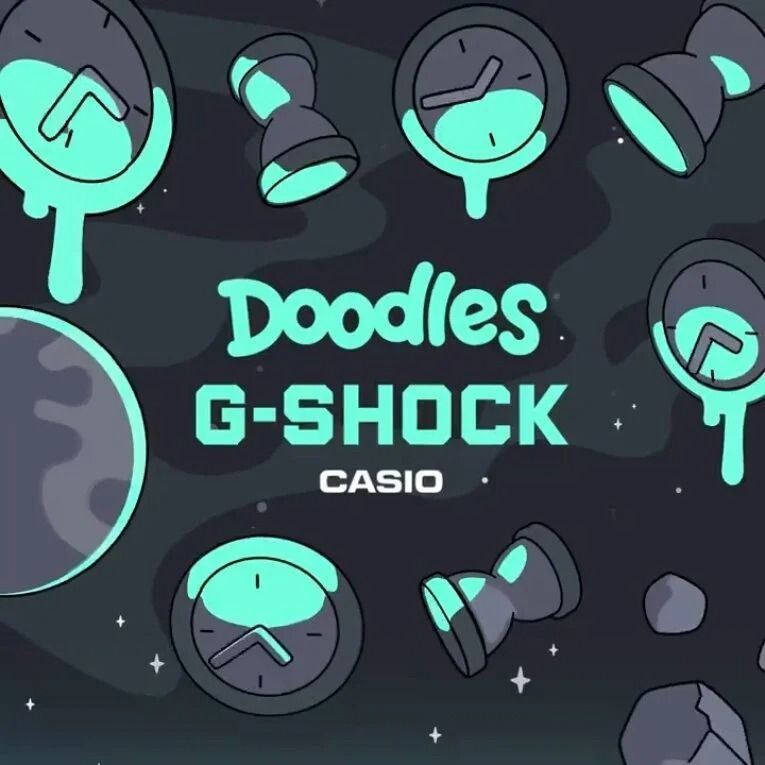 佐敦門市 100% 全新 Casio G-Shock DW-6900DDL24-3 DW-6900DDL24 DW-6900DDL DW-6900  DW-6900B x Doodles NFT 概念 聯乘 collaboration crossover 特別版 Green 海泡 綠色 經典 熱賣  