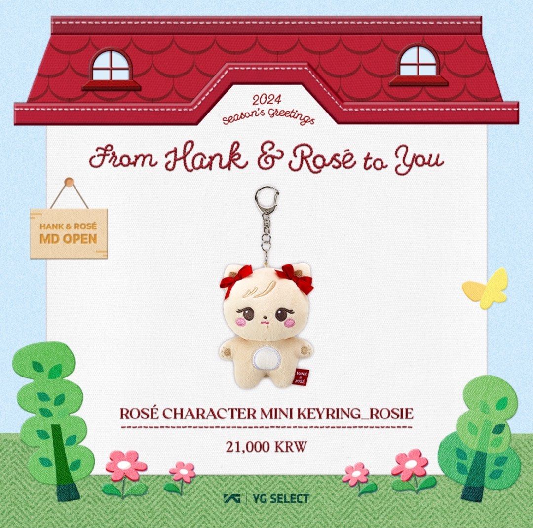 現貨) Rosé 2024 Season's Greetings character mini keyring