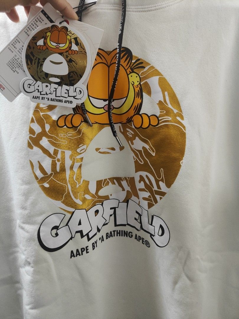 Aape Garfield X Bape BAPE X Garfield Pullover Hoodie Black Hombre