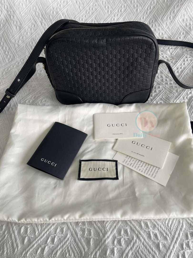 Authentic Gucci Microguccissima Bree Camera Crossbody Bag (Category: Luxury Bags & Wallets) located in Cavite. Submitted by decluttererminer (Listing ID 1285443785, Image 2). Description: Pre-owned Gucci bag (negotiable) *Daily Nest logo is my business account's logo. Just using it to avoid grabbing. - Authentic - with dustbag and authenticity card - still in very good condition, no rubs on corners, and interior is still clean. Almost new pa tala