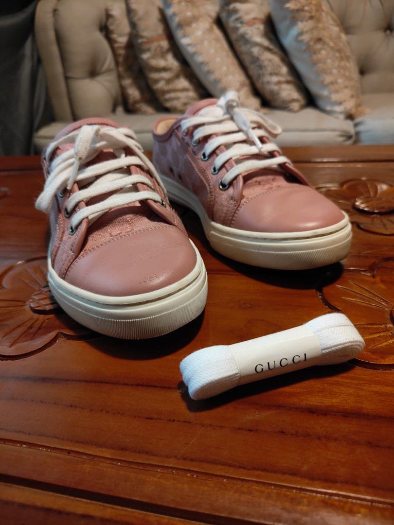 Gucci pink trainers top