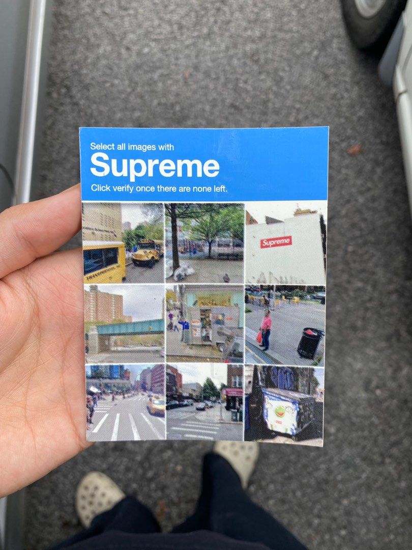 Authentic Supreme Verify Captcha Sticker