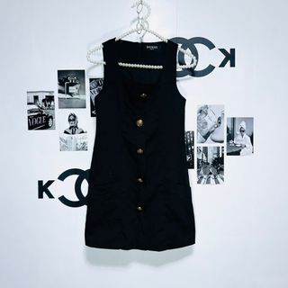 CHANEL TWEEDED KNITTED DRESS IN BLACK Luxury Apparel on Carousell