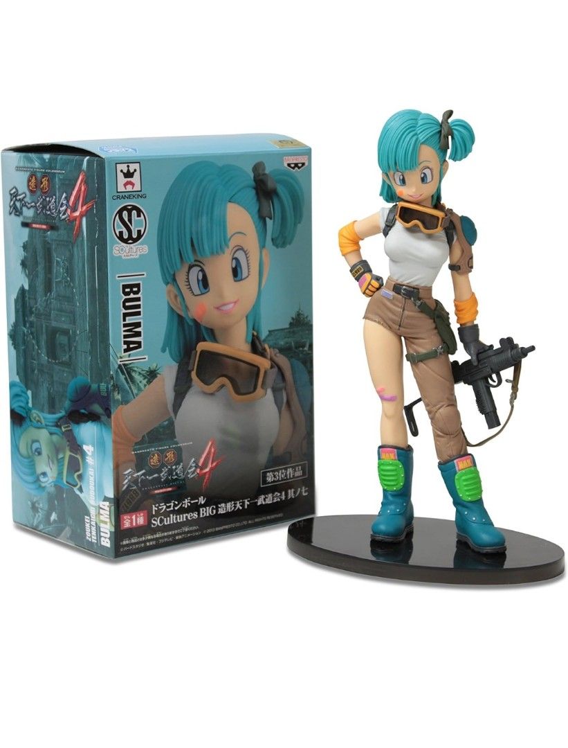 Banpresto Dragonball Sculptures Big Colosseum Bulma Figure (Category: Toy Figures) located in Singapore. Submitted by actionfiz (Listing ID 1285368681, Image 2). Description: Brand New and seal in original plastic bag. No BOX deal location : i12 katong mall mail $5.