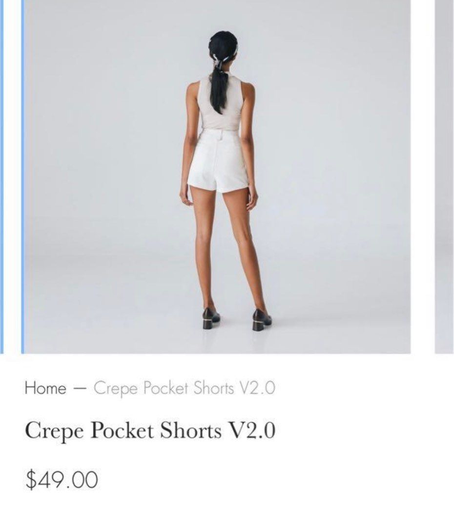 BASIS crepe shorts White Women s Fashion Bottoms Shorts on