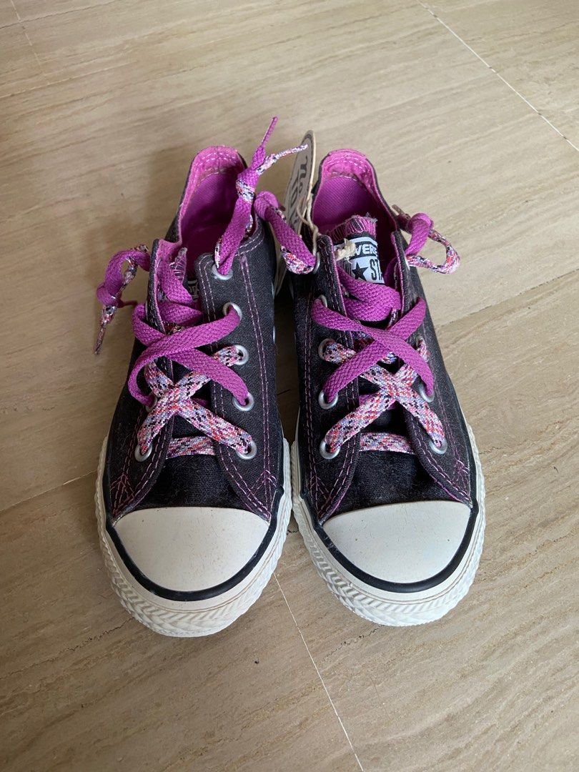 Purple converse new arrivals size 1