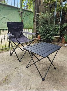Camping Table and Camping Chair