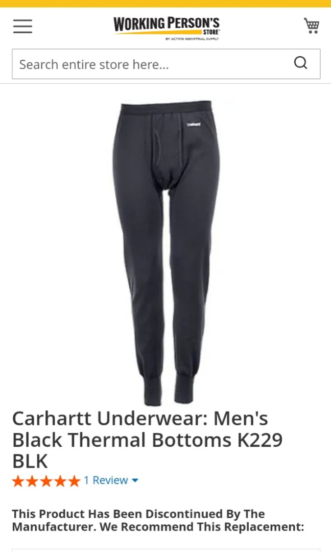 CARHARTT THERMAL BOTTOMS, Men's Fashion, Bottoms, Joggers on Carousell