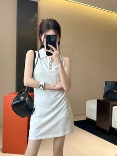 Celine White Sleeveless dress