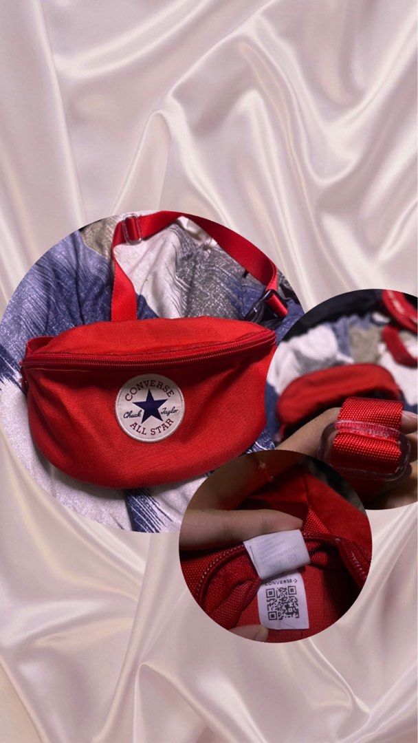 CONVERSE CHUCK WAISTBAG FANNY PACK (Category: Belt bags, Clutches and Pouches) located in Manila. Submitted by superdealsnsteals (Listing ID 1285444382, Image 1). Description: NO FLAWS, JUST DECLUTTERING BAGS :) .