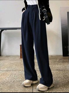 DAZY Plicated Wide Leg Tailored Pants