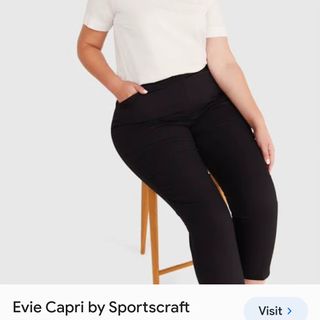 Sportscraft Womens Size 16 Capris Black