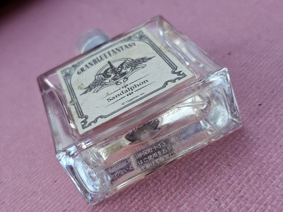 Granblue Fantasy Sandalphon (Category: Fragrance & Deodorants) located in Bulacan. Submitted by ms.gemini (Listing ID 1285455571, Image 2). Description: Granblue Fantasy In Sandalphon Preloved Japan perfume Fresh Scent 30ML bottle Missing Cap Last Few Photos For Reference Only .. these perfumes i have is all Japan source pls manage your expectations when buying preloved items ...