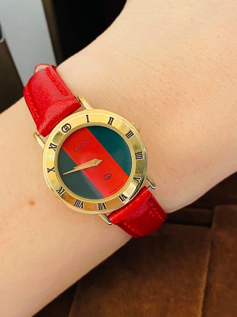 Gucci Strap 3001L CherryLine Dial Watch for Ladies