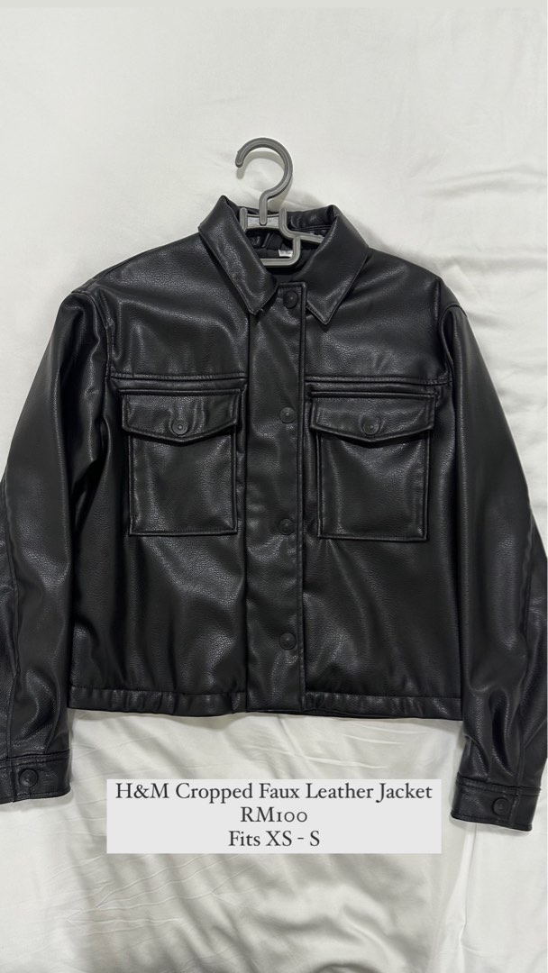 H and m faux leather jacket new arrivals