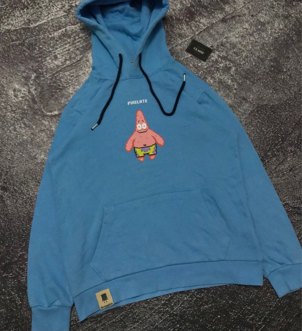 Hoodie Nii x Spongebob Fesyen Pria Pakaian Atasan di Carousell