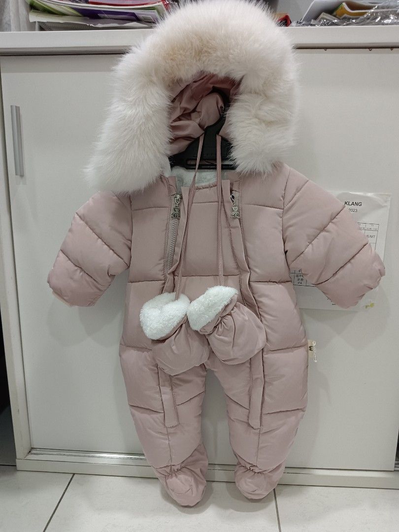 Infant baby girl snowsuit on sale