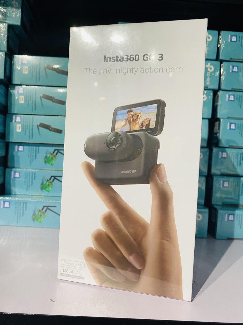 Insta360 GO 3 Tiny Mighty Action Camera 128GB Black (Category: Video Cameras) located in Makati City. Submitted by techubstoreandaccessories (Listing ID 1285564472, Image 3). Description: Insta360 GO 3 Tiny Mighty Action Camera 128GB Black Ready for Pick-Up / Same Day Delivery Via Lalamove‼️ DETAILS: ✅ Actual Picture Posted. ✅BRAND NEW, SEALED, & ORIGINAL. ✅7 Days Replacement for Factory Defects and 1year Limited Warranty. (Terms and conditions a
