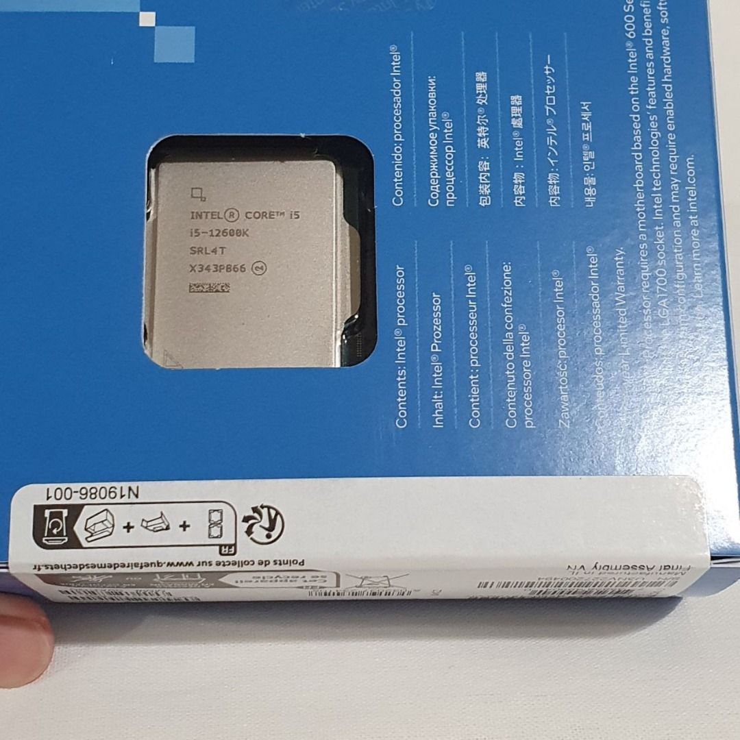 Intel Core i5-12600K (Category: Computer Parts) located in Mandaluyong City. Submitted by deedumms07 (Listing ID 1285426221, Image 2). Description: Intel Core i5-12600K Desktop Processor with Integrated Graphics and 10 (6P+4E) Cores up to 4.9 GHz Unlocked LGA1700 600 Series Chipset 125W Brand new, sealed.
