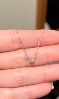 Japan Gold Necklace with 0.15 carat Diamond- 18k white gold