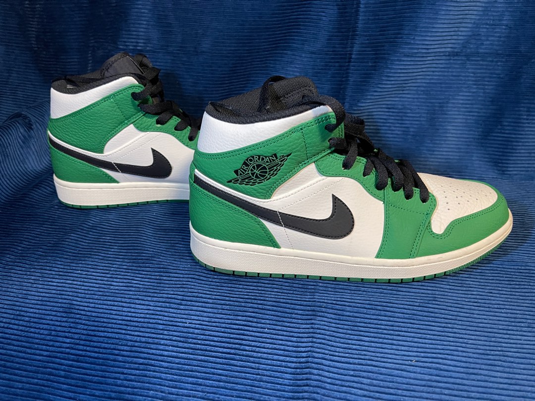 Shoe Jordan Air Mid Pine Green Pine Green Green And Blue 1s Jordan