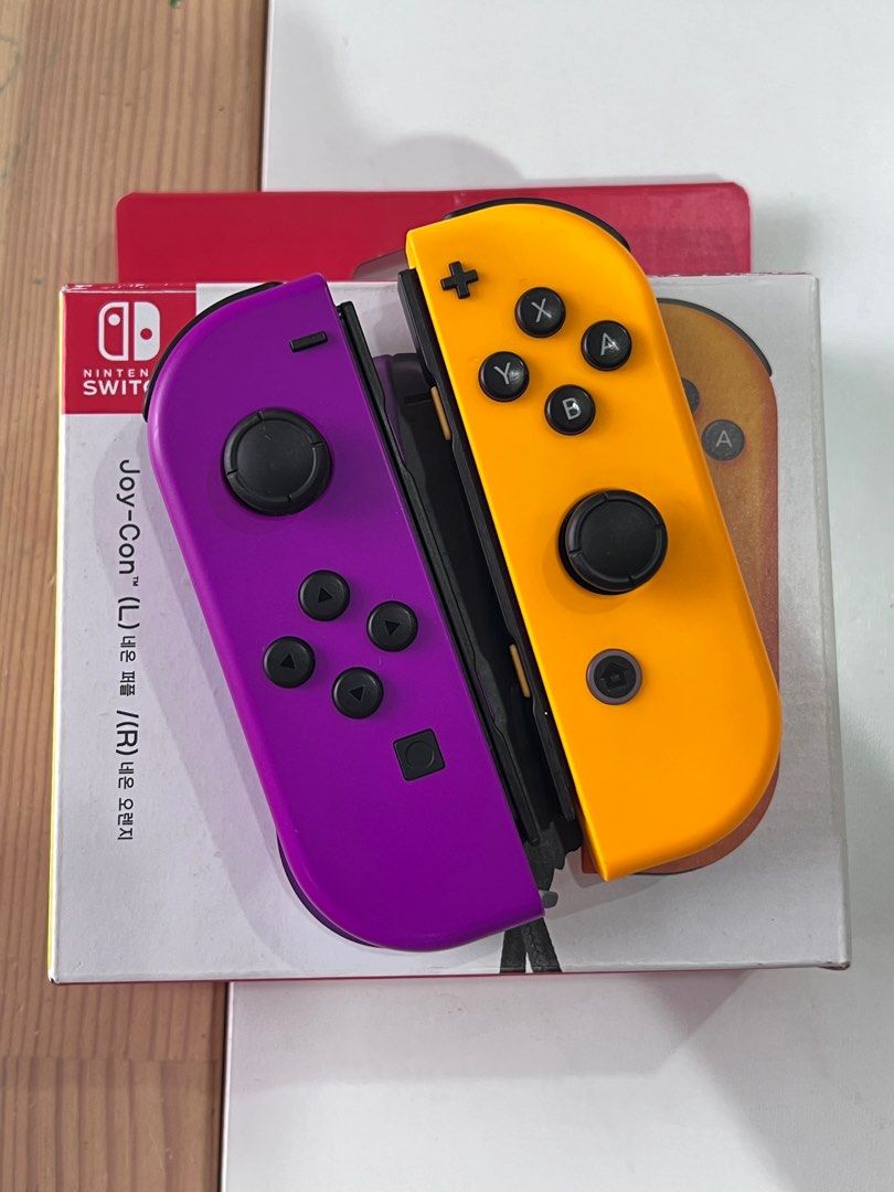 Joycons Purple Yellow for Nintendo Switch Video Gaming Gaming
