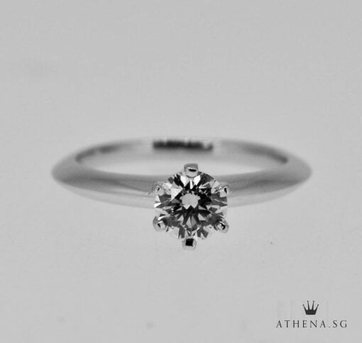 Pt950 platinum solitaire diamond ring hotsell